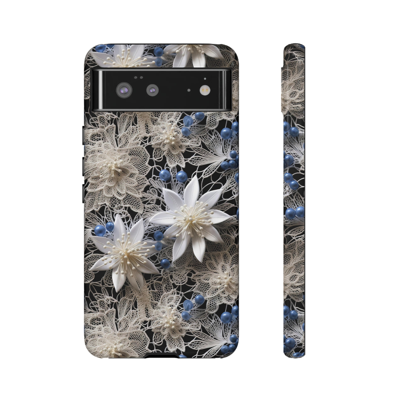 Vintage Lace and Clematis Tough Cases for Google Pixel 6 and Google Pixel 6 Pro