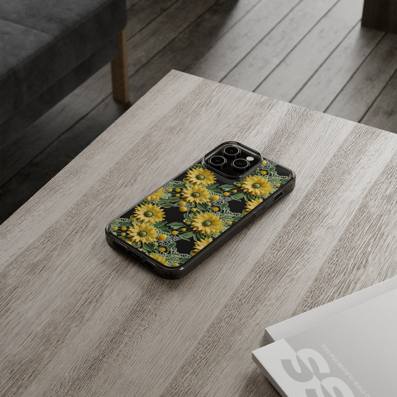 *Clear Case* Whimsical Sunflowers - iPhone 14, iPhone 14 Pro, iPhone 14 Plus, iPhone 14 Pro Max - Supports Wireless Charging