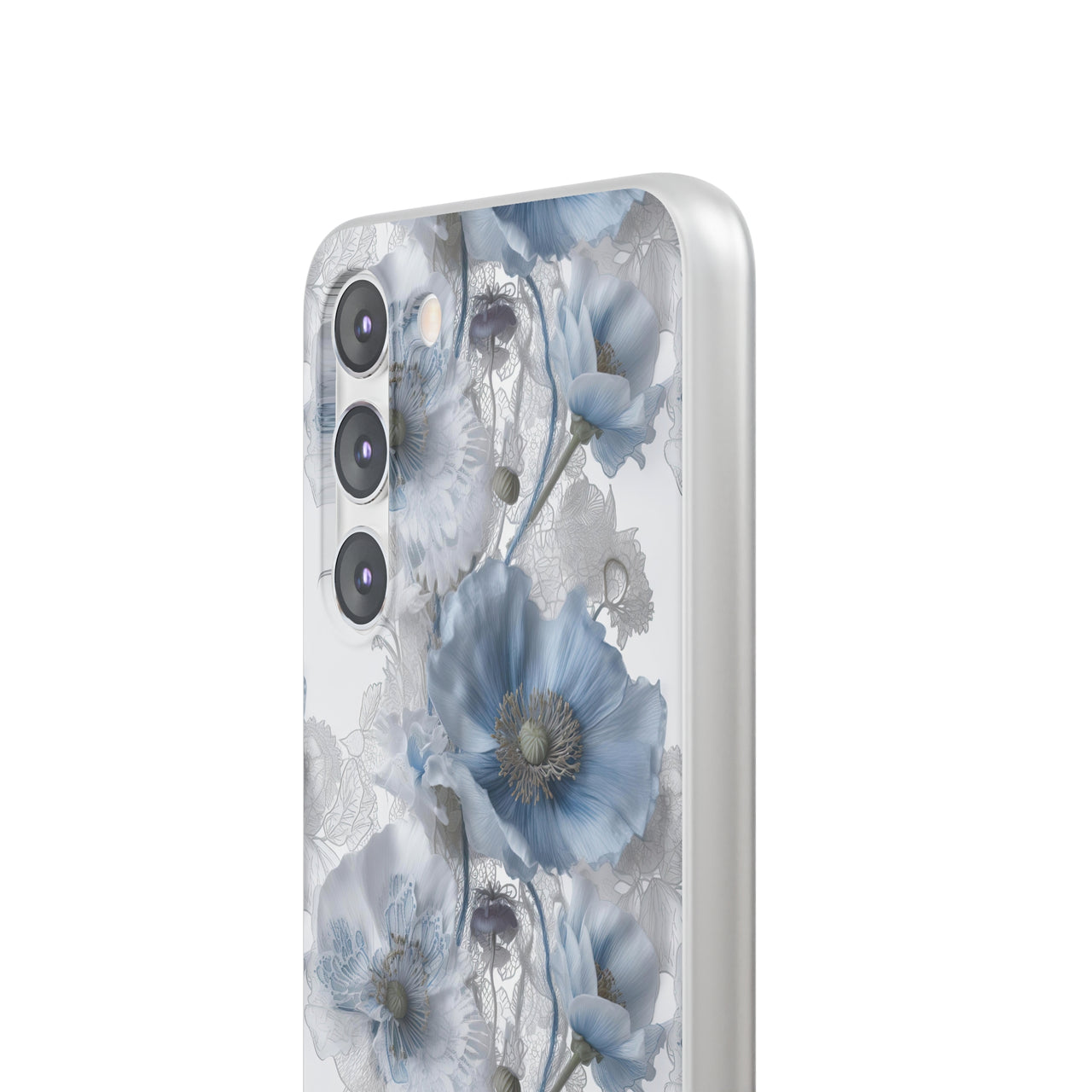 Himalayan Blue Poppy - Flexi Cases for Samsung Galaxy S23, Samsung Galaxy S23 Plus, and Samsung Galaxy S23 Ultra