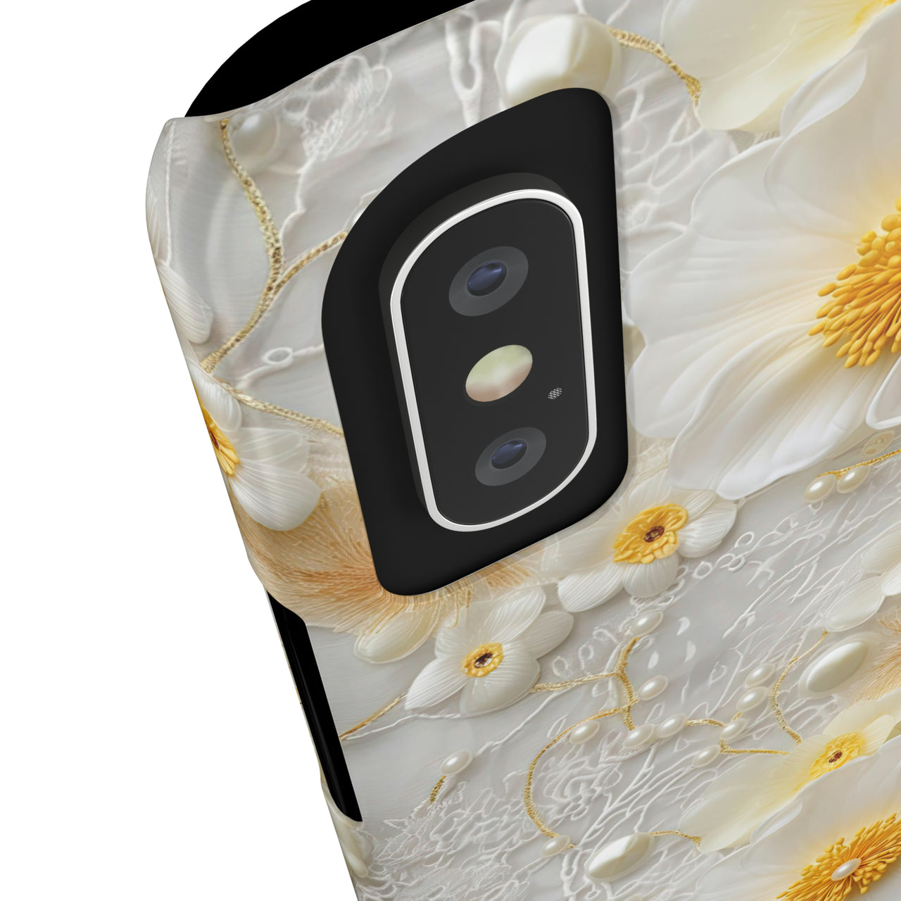 Yellow and White Floral - Slim Phone Cases for iPhone X, iPhone XR, iPhone XS, and iPhone XS MAX