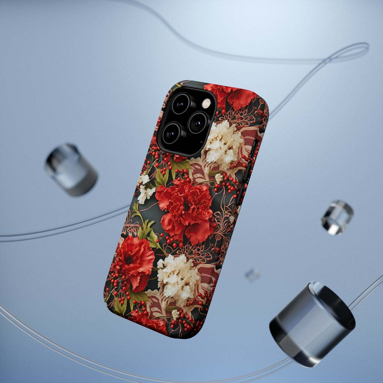 Carnation for January Birthday - MagSafe Tough Case for iPhone 14, iPhone 14 Pro, iPhone 14 Plus, and iPhone 14 Pro Max