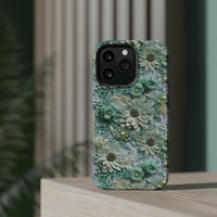 Thumbnail for Teal Petals - MagSafe Tough Cases for iPhone 13, iPhone 13 Mini, iPhone 13 Pro, and iPhone 13 Pro Max.