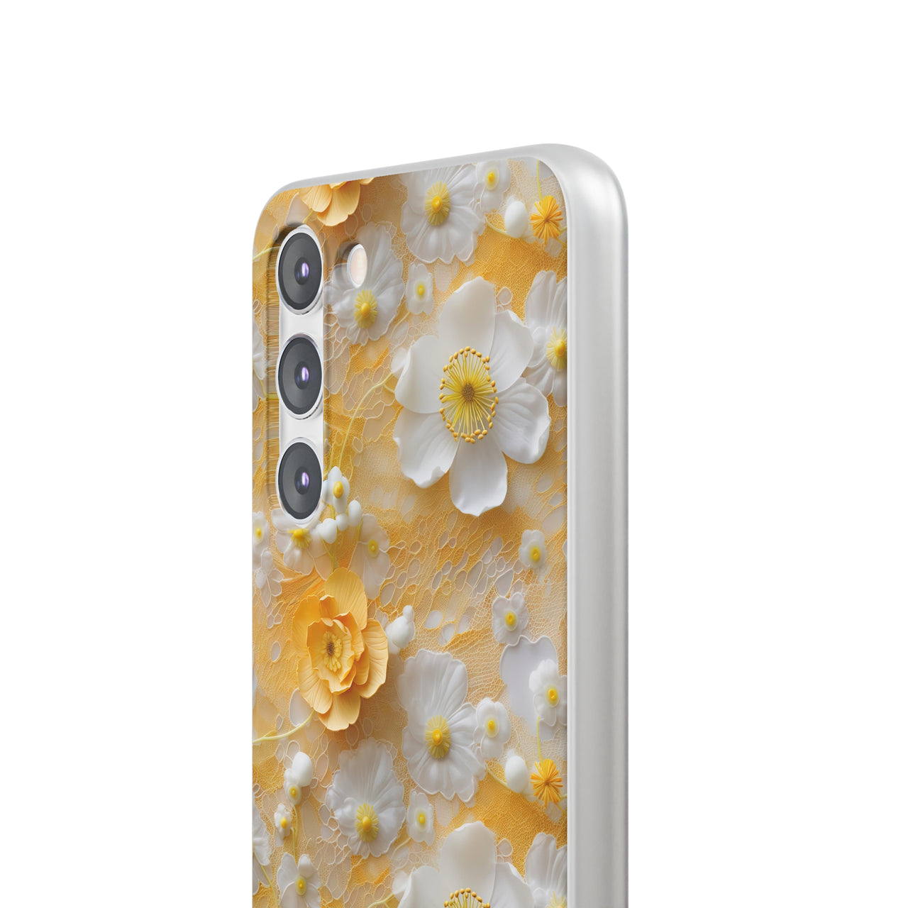 Yellow Floral - Flexi Cases for Samsung Galaxy S23, Samsung Galaxy S23 Plus, and Samsung Galaxy S23 Ultra