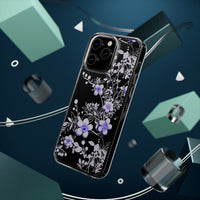 Thumbnail for *Clear Case* Purple Petals - iPhone 14, iPhone 14 Pro, iPhone 14 Plus, iPhone 14 Pro Max - Supports Wireless Charging