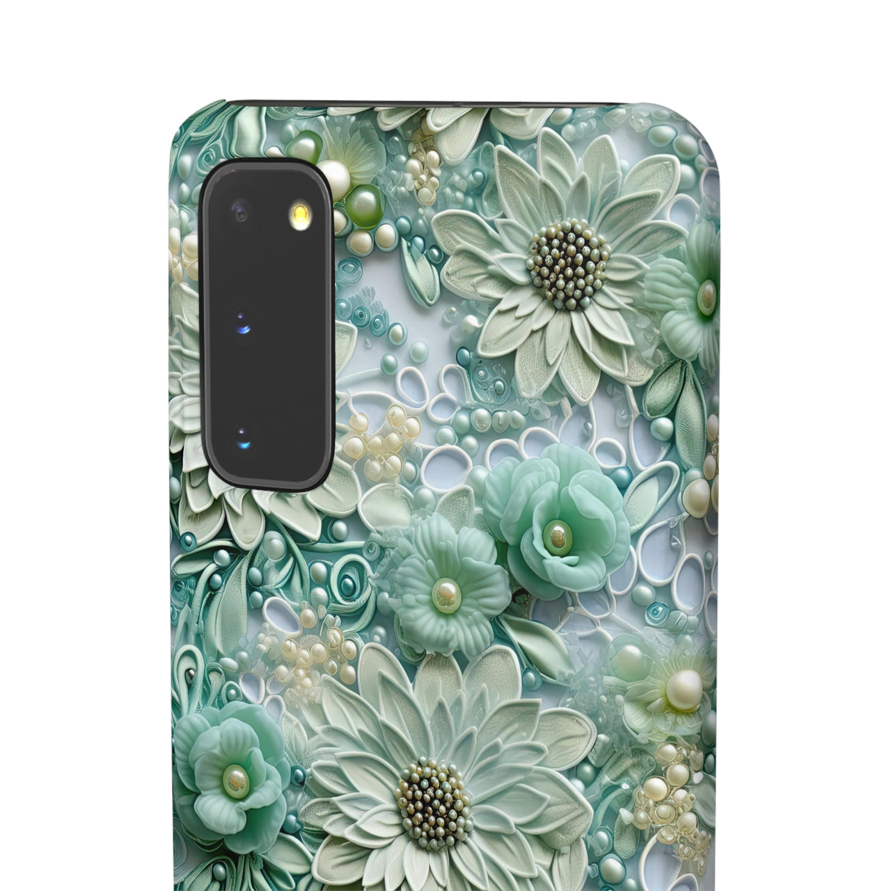 Teal Petals - Snap Case for Samsung Galaxy S20, Samsung Galaxy S20+, Samsung Galaxy S20 Ultra, & Samsung Galaxy S20 FE