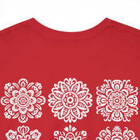 Thumbnail for Front and Back Flower Design - Unisex Heavy Cotton Tee