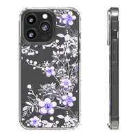 Thumbnail for *Clear Case* Purple Petals - iPhone 13, iPhone 13 Mini, iPhone 13 Pro, iPhone 13 Pro Max - Supports Wireless Charging