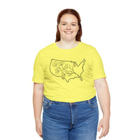 Thumbnail for Map of the USA - Unisex Light Cotton T-Shirt