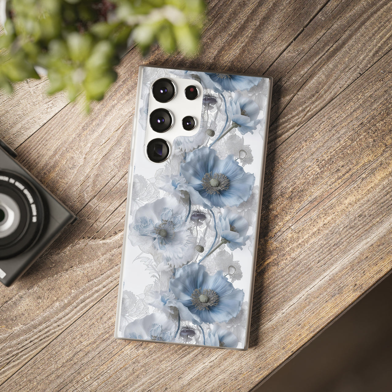 Himalayan Blue Poppy - Flexi Cases for Samsung Galaxy S23, Samsung Galaxy S23 Plus, and Samsung Galaxy S23 Ultra