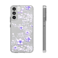 Thumbnail for *Clear Case* Purple Petals - Samsung Galaxy S22, Samsung Galaxy S22 Plus, Samsung Galaxy S22 Ultra - Supports Wireless Charging