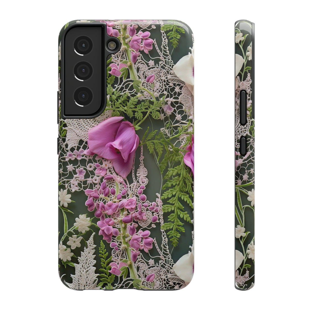 Woodland Whispers Impact-Resistant Case for Samsung Galaxy S22, Samsung Galaxy S22 Plus, and Samsung Galaxy S22 Ultra. Supports Wireless Charging.