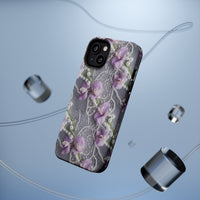 Thumbnail for Purple Sweet Pea MagSafe Tough Cases for iPhone 13, iPhone 13 Mini, iPhone 13 Pro, and iPhone 13 Pro Max.