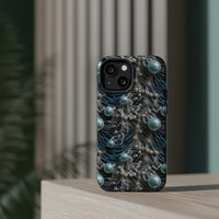 Thumbnail for Sea Foam Lace and Pearls MagSafe Tough Cases for iPhone 13, iPhone 13 Mini, iPhone 13 Pro, and iPhone 13 Pro Max.