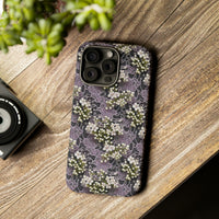 Thumbnail for White Flowers on a Purple Bed - Tough Case for iPhone 15, iPhone 15 Pro, iPhone 15 Plus, and iPhone 15 Pro Max