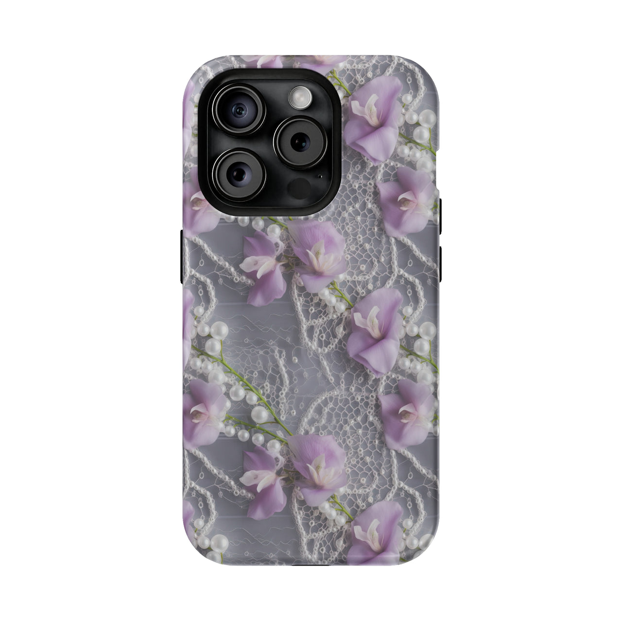 Purple Sweet Pea - MagSafe Tough Case for iPhone 15, iPhone 15 Pro, iPhone 15 Plus, & iPhone 15 Pro Max