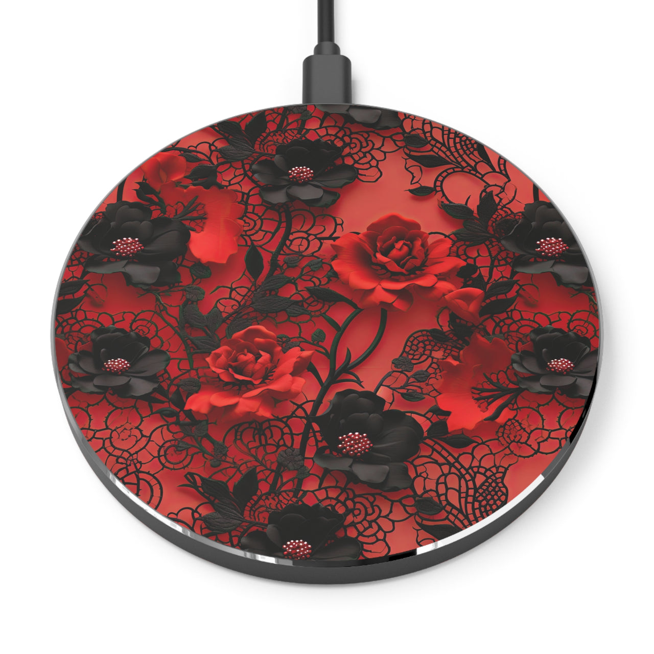 Gothic Rose Wireless Charger for Qi Enabled Phones