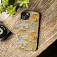 Thumbnail for Yellow Floral Tough Case for iPhone 15, iPhone 15 Pro, iPhone 15 Plus, and iPhone 15 Pro Max