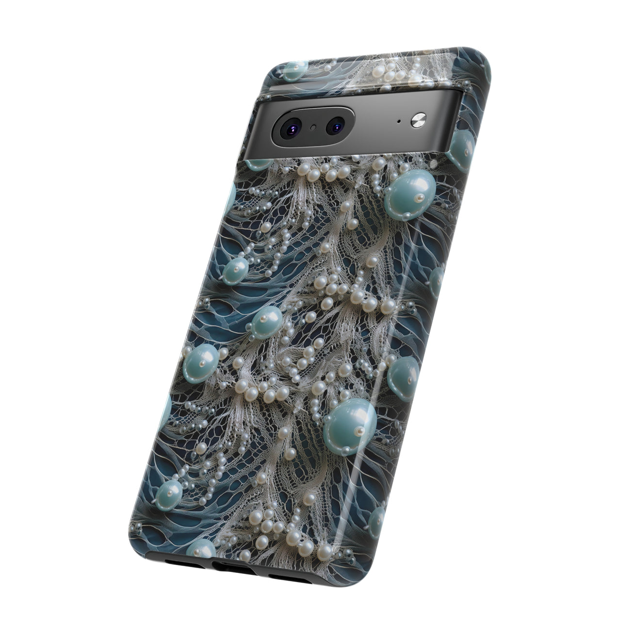 Sea Foam Lace and Pearls Tough Case for Google Pixel 7