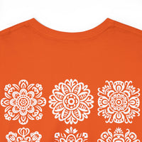 Thumbnail for Front and Back Flower Design - Unisex Heavy Cotton Tee