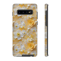 Thumbnail for Yellow Floral Tough Cases for Samsung Galaxy S10, Samsung Galaxy S10E, and Samsung Galaxy S10 Plus