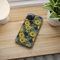 Thumbnail for *Clear Case* Whimsical Sunflowers - iPhone 14, iPhone 14 Pro, iPhone 14 Plus, iPhone 14 Pro Max - Supports Wireless Charging