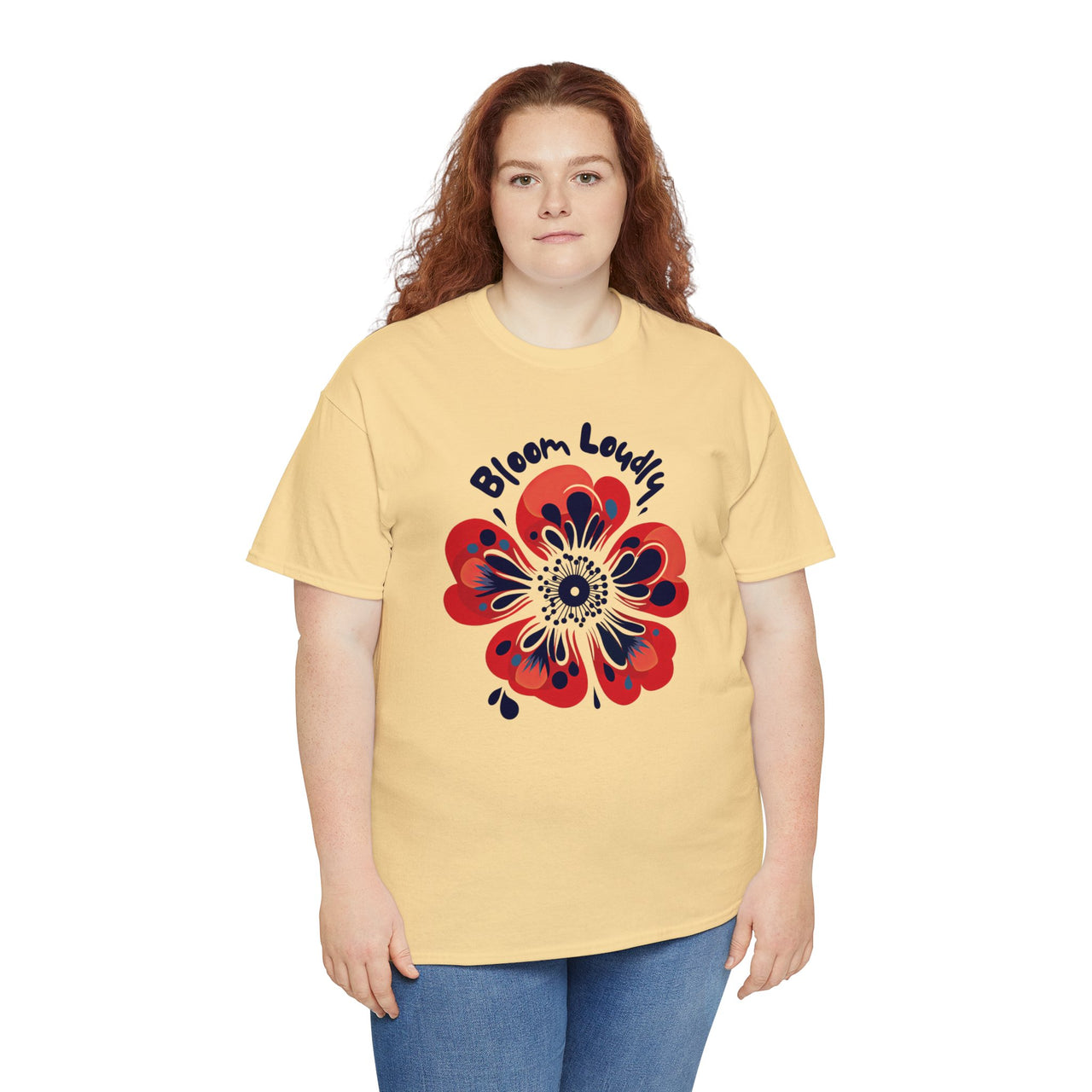 "Bloom Loudly" - Unisex Heavy Cotton Tee