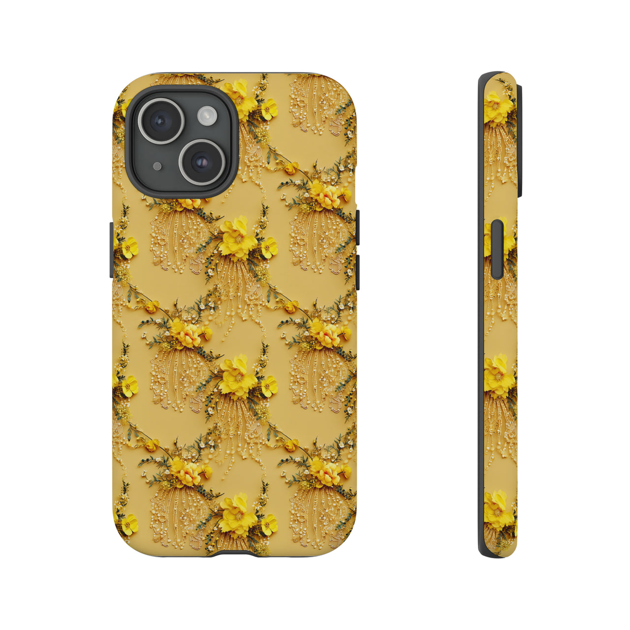 Floral Sunshine Tough Case for iPhone 15, iPhone 15 Pro, iPhone 15 Plus, and iPhone 15 Pro Max