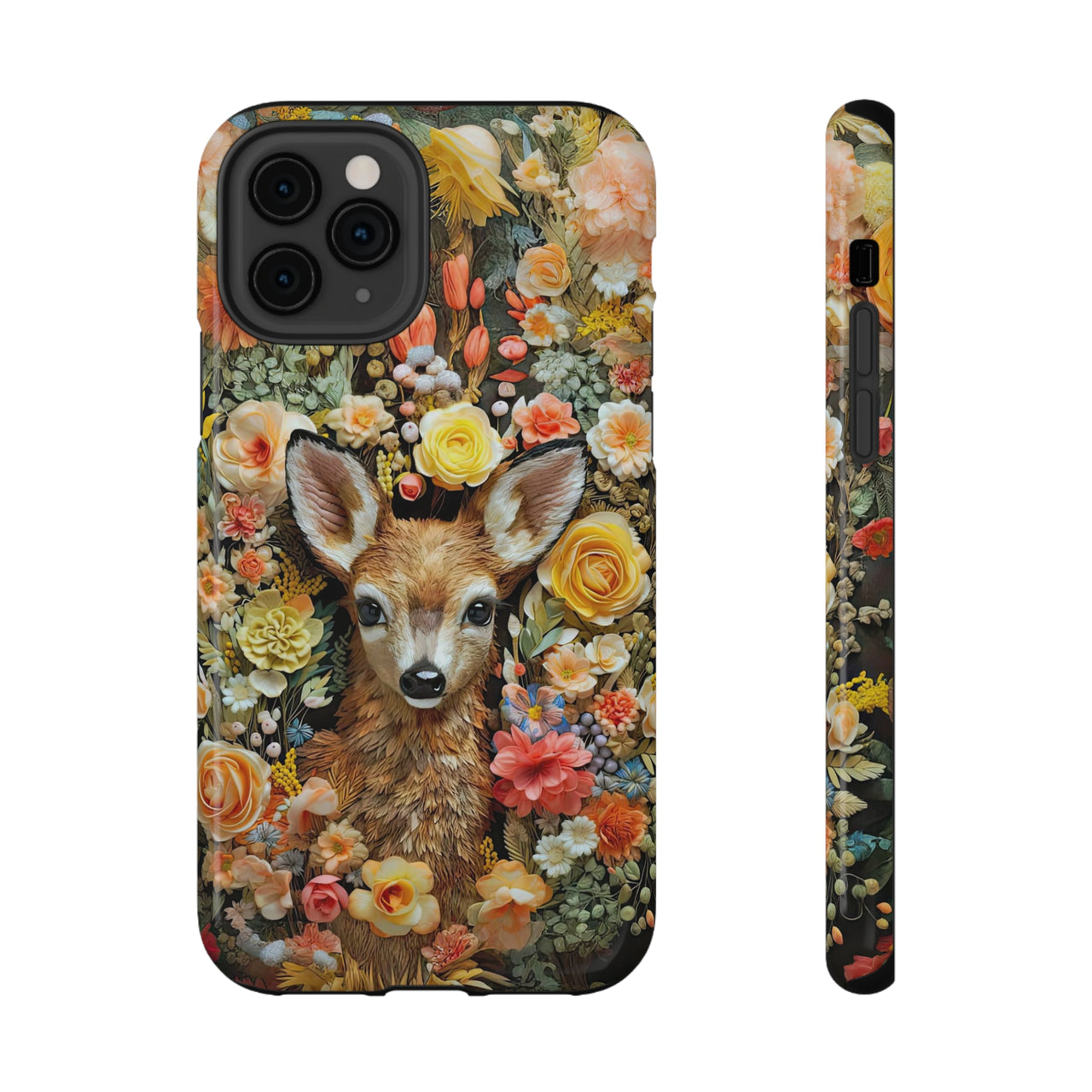 Fawn Impact-Resistant Cases for iPhone 11, iPhone 11 Pro, and iPhone 11 Pro Max. Supports Wireless Charging.