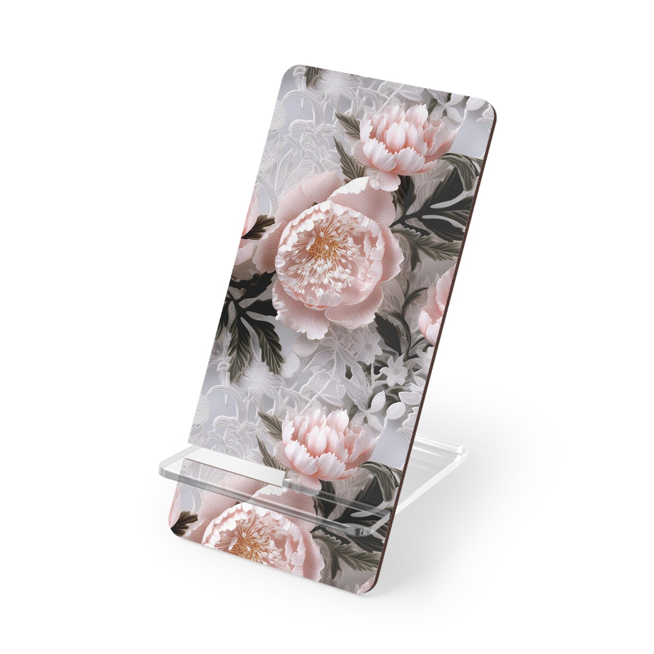 Pink Peony Mobile Display Stand for Smartphones