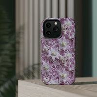 Thumbnail for Coquette Clematis MagSafe Tough Cases for iPhone 13, iPhone 13 Mini, iPhone 13 Pro, and iPhone 13 Pro Max.