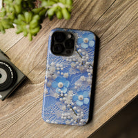 Thumbnail for Pearls and Lace on Baby Blue - MagSafe Tough Case for iPhone 15, iPhone 15 Pro, iPhone 15 Plus, & iPhone 15 Pro Max