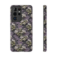 Thumbnail for White Flowers on a Purple Bed - Impact-Resistant Case for Samsung Galaxy S21, Samsung Galaxy S21 Plus, and Samsung Galaxy S21 Ultra. Supports Wireless Charging.