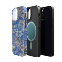 Thumbnail for Pearls and Lace on Baby Blue - MagSafe Tough Cases for iPhone 13, iPhone 13 Mini, iPhone 13 Pro, and iPhone 13 Pro Max.