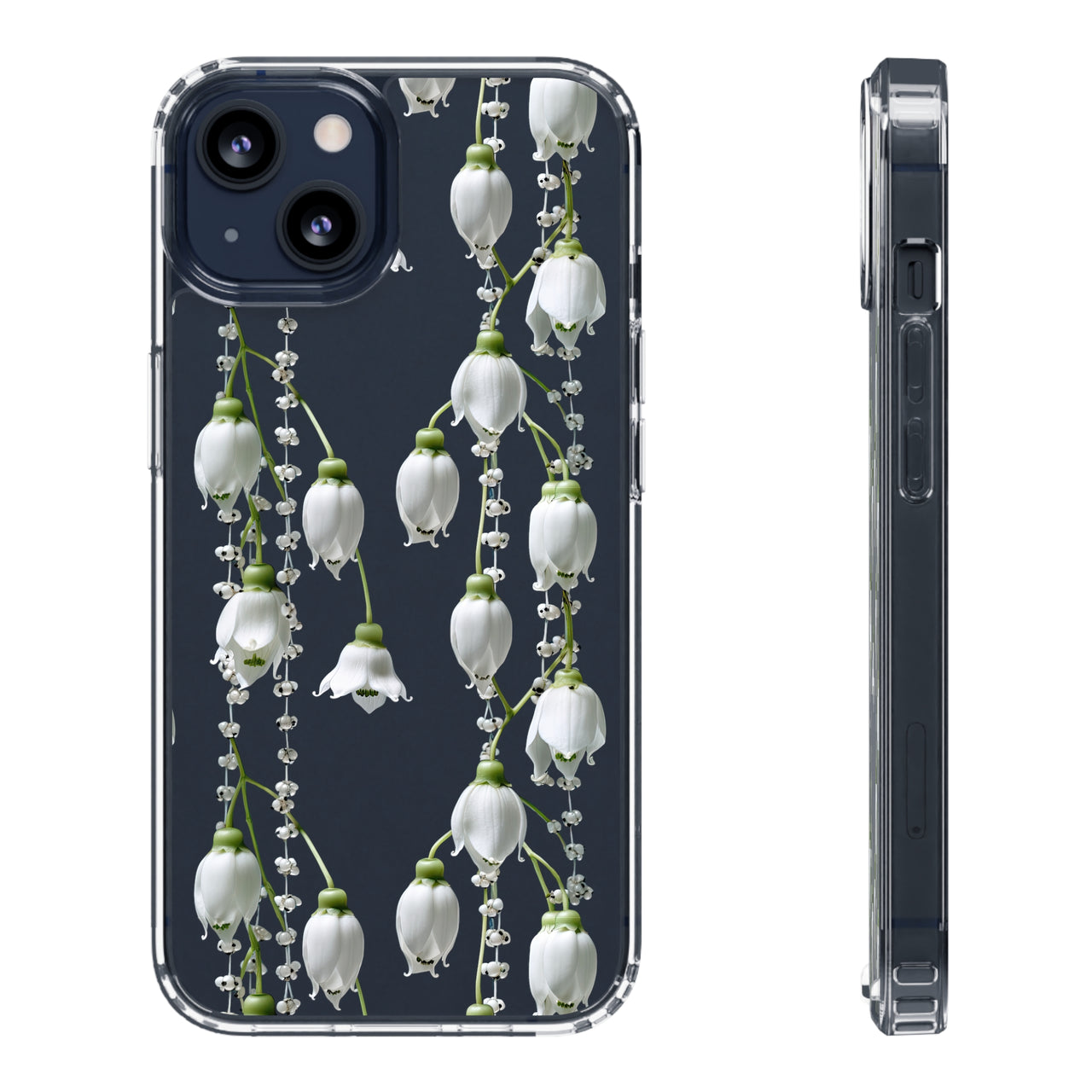 *Clear Case* Canterbury Bells - iPhone 13, iPhone 13 Mini, iPhone 13 Pro, iPhone 13 Pro Max - Supports Wireless Charging