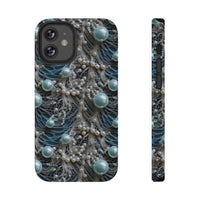 Thumbnail for Sea Foam Lace and Pearls Impact-Resistant Case for iPhone 12, iPhone 12 Mini, iPhone 12 Pro, and iPhone 12 Pro Max. Supports Wireless Charging.