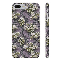 Thumbnail for White Flowers on a Purple Bed - Slim Phone Cases for iPhone 8 and iPhone 8 Plus (Also fits iPhone 7 and 7 Plus)