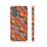 Thumbnail for Orange Petals in Silver Tapestry Tough Case for Samsung Galaxy S20, Samsung Galaxy S20+, Samsung Galaxy S20 Ultra, and Samsung Galaxy S20 FE