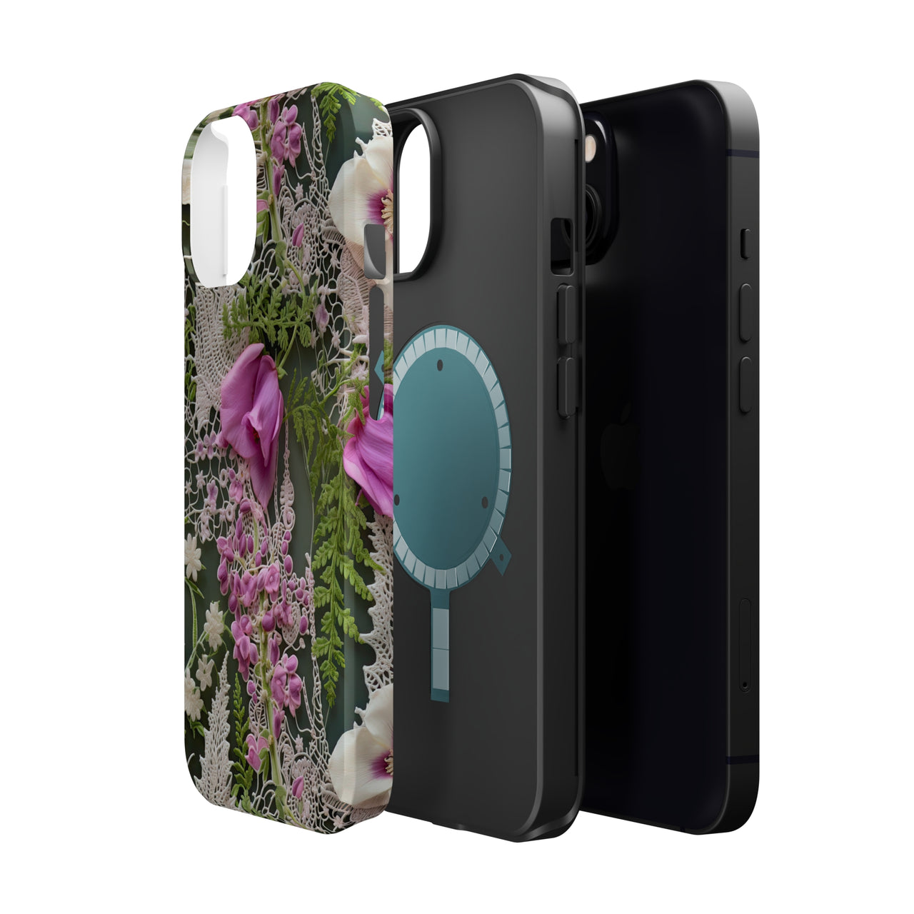 Woodland Whispers MagSafe Tough Cases for iPhone 13, iPhone 13 Mini, iPhone 13 Pro, and iPhone 13 Pro Max.