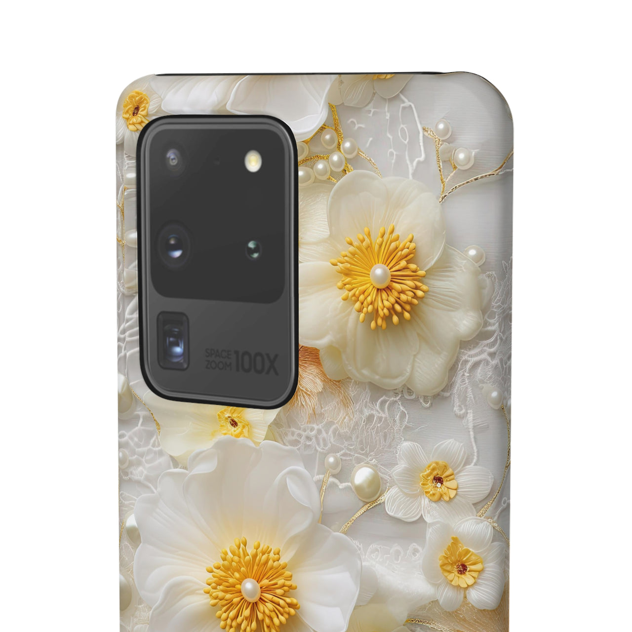 Yellow and White Floral - Snap Case for Samsung Galaxy S20, Samsung Galaxy S20+, Samsung Galaxy S20 Ultra, & Samsung Galaxy S20 FE