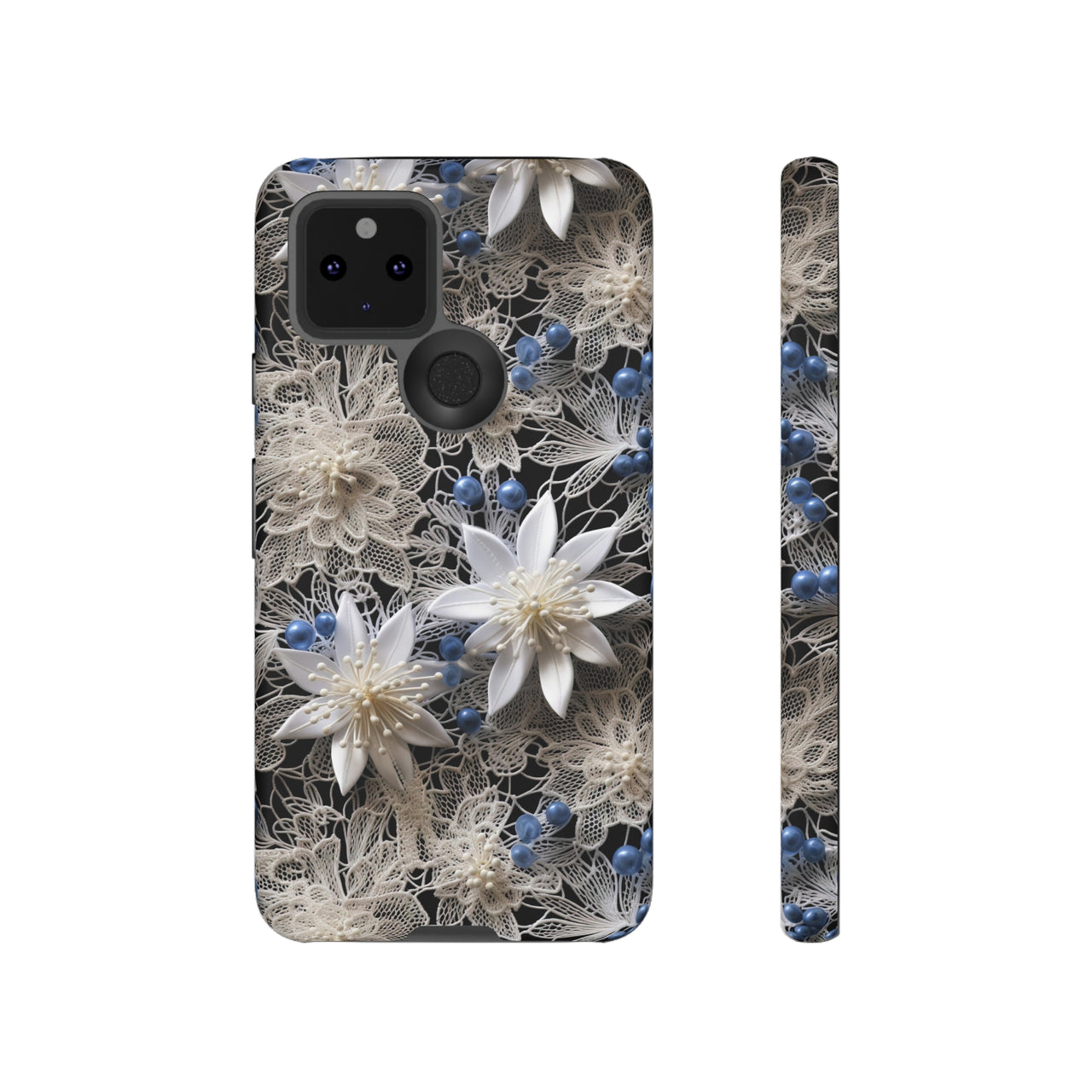 Vintage Lace and Clematis Tough Case for Google Pixel 5 5G