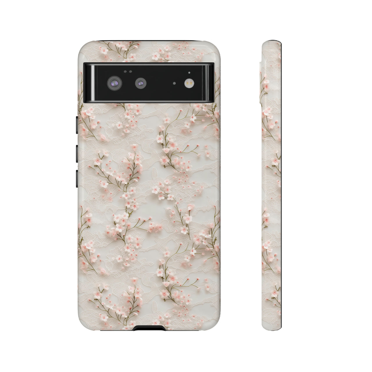 White Lace and Cherry Blossoms Case for Google Pixel 6 and Google Pixel 6 Pro