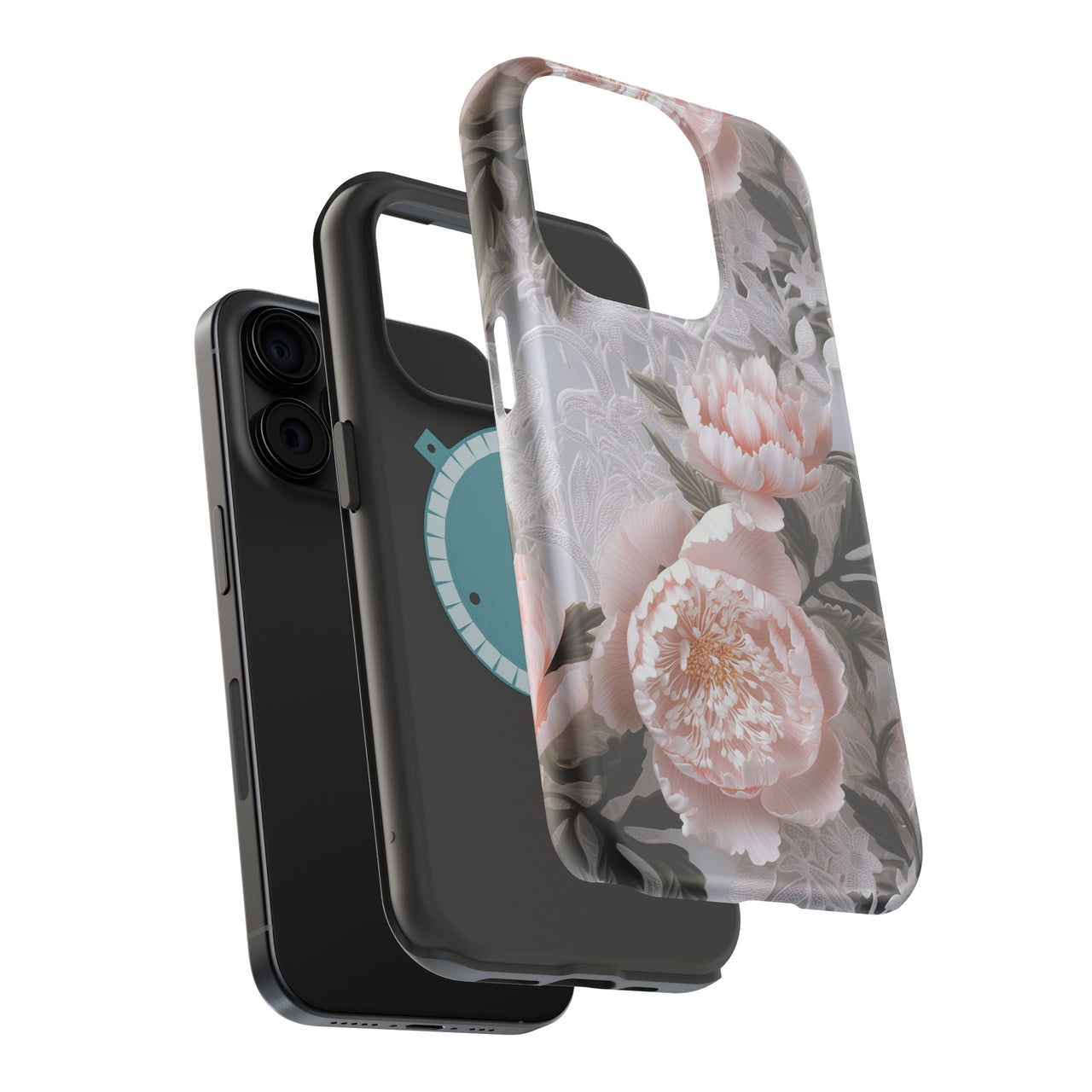 Pink Peony - MagSafe Tough Case for iPhone 15, iPhone 15 Pro, iPhone 15 Plus, & iPhone 15 Pro Max