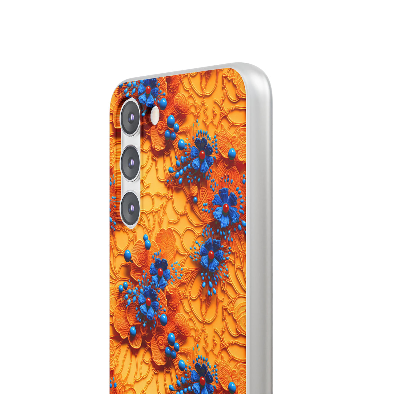 Royal Ryukyu Blossoms - Flexi Cases for Samsung Galaxy S23, Samsung Galaxy S23 Plus, and Samsung Galaxy S23 Ultra