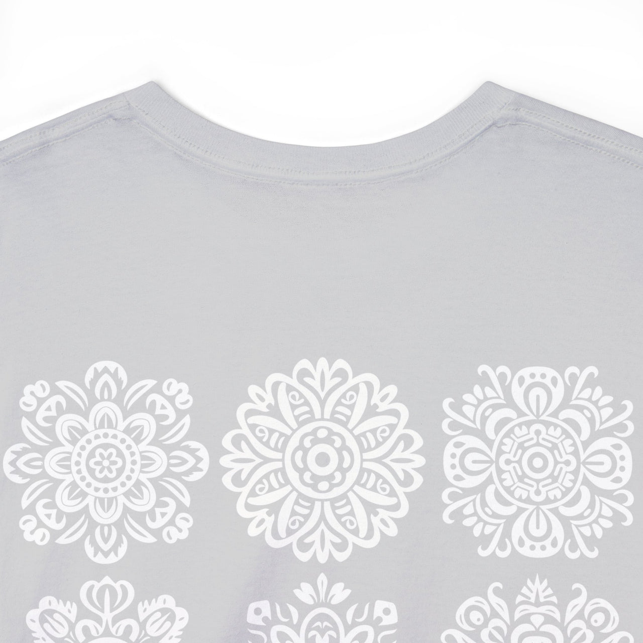 Front and Back Flower Design - Unisex Heavy Cotton Tee