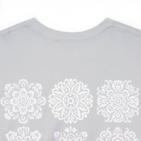 Thumbnail for Front and Back Flower Design - Unisex Heavy Cotton Tee