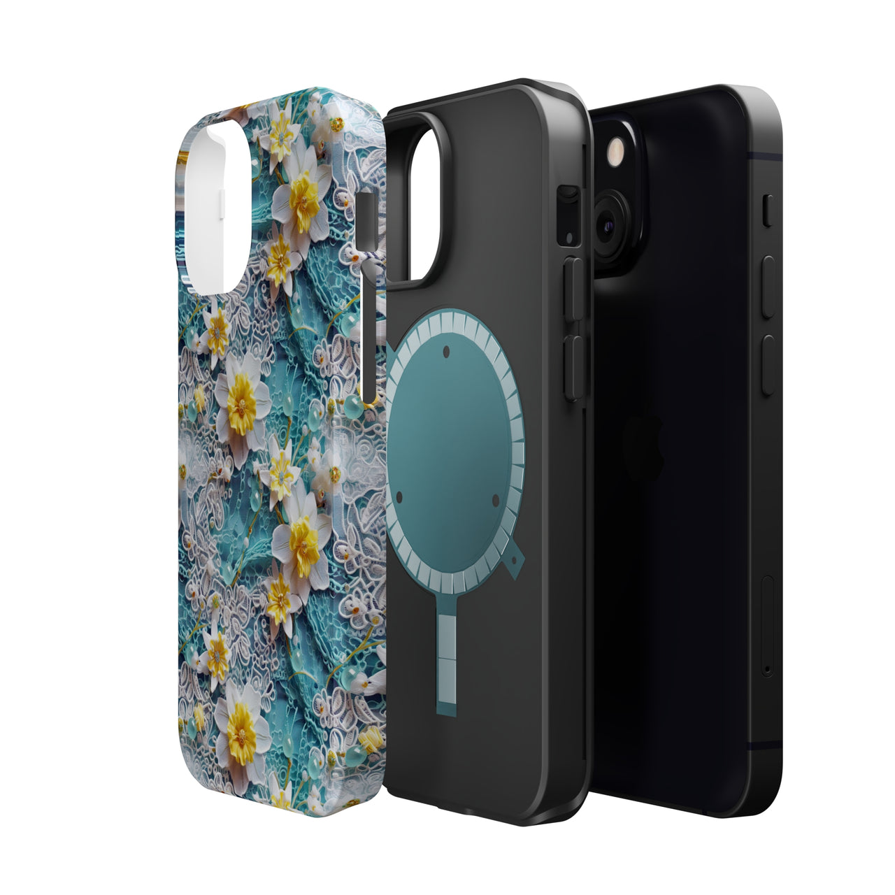 Daffodil for March Birthday - MagSafe Tough Cases for iPhone 13, iPhone 13 Mini, iPhone 13 Pro, and iPhone 13 Pro Max.