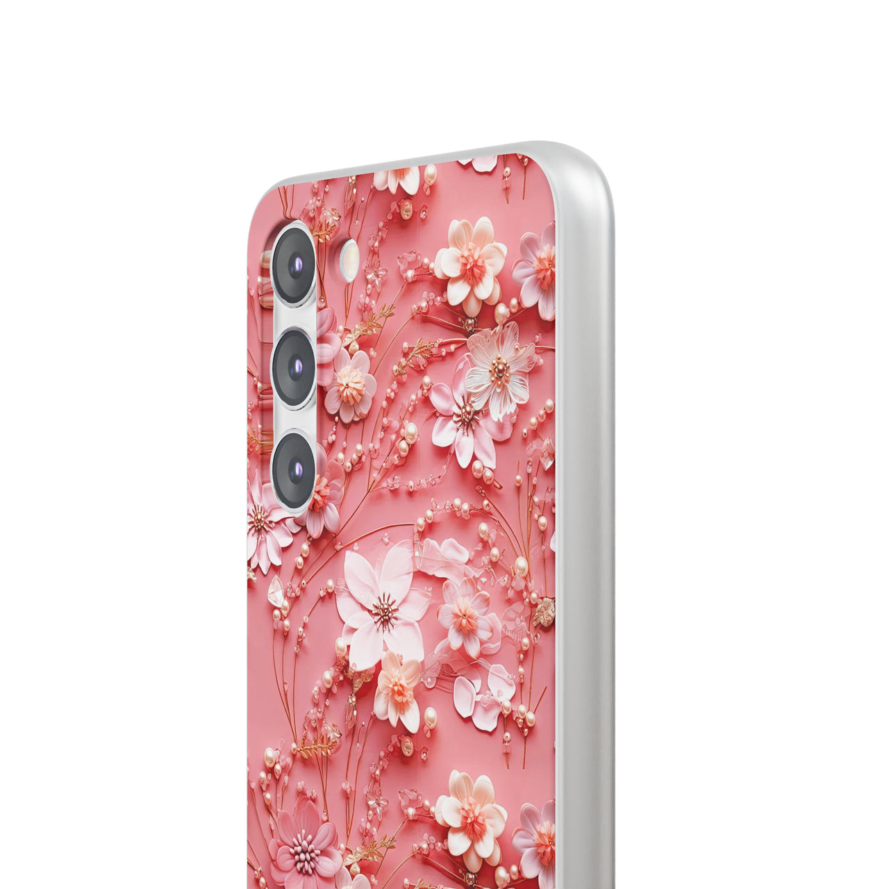 Floral Champagne Toast - Flexi Cases for Samsung Galaxy S23, Samsung Galaxy S23 Plus, and Samsung Galaxy S23 Ultra