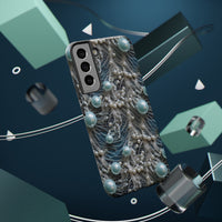 Thumbnail for Sea Foam Lace and Pearls Impact-Resistant Cases for Samsung Galaxy S22, Samsung Galaxy S22 Plus, and Samsung Galaxy S22 Ultra. Supports Wireless Charging.