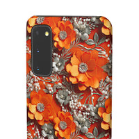 Thumbnail for Orange Petals in Silver Tapestry - Snap Case for Samsung Galaxy S20, Samsung Galaxy S20+, Samsung Galaxy S20 Ultra, & Samsung Galaxy S20 FE