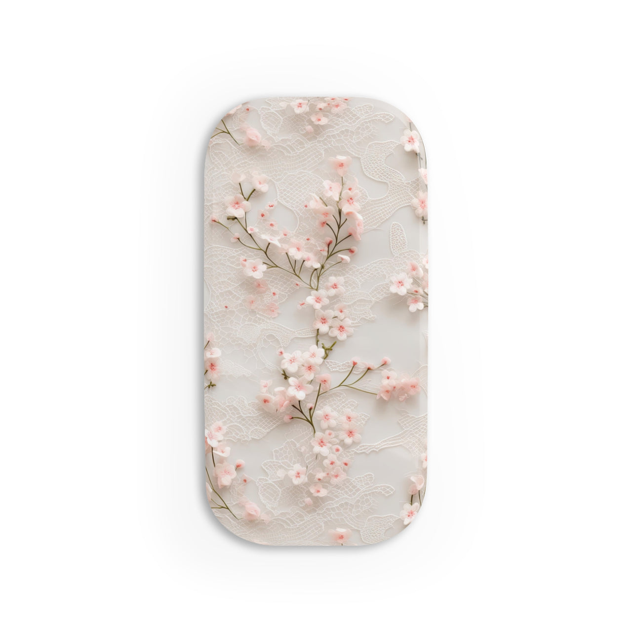 White Lace and Cherry Blossoms Phone Click-On Grip